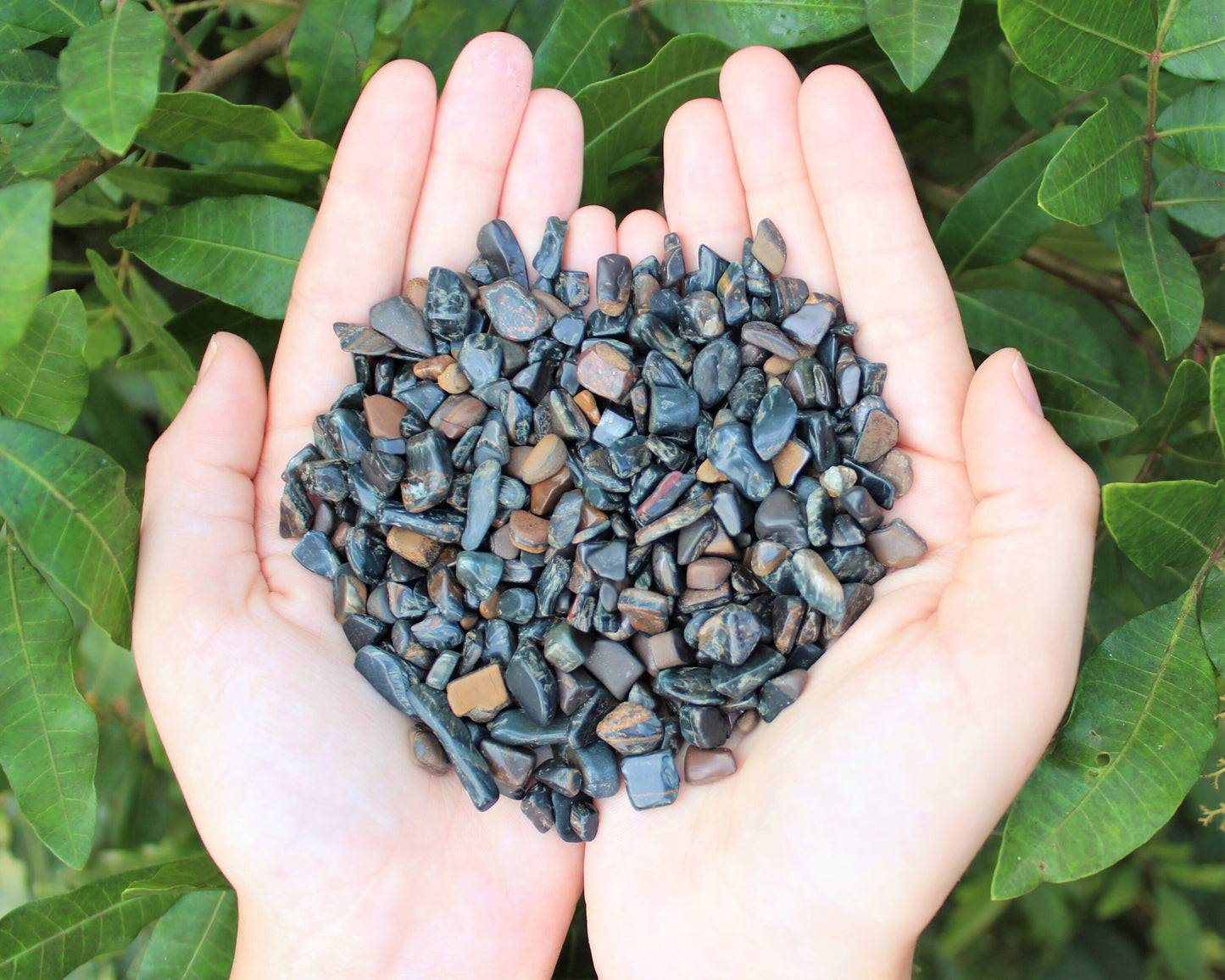 Blue Tiger Semi Tumbled Gemstone Mini Chips