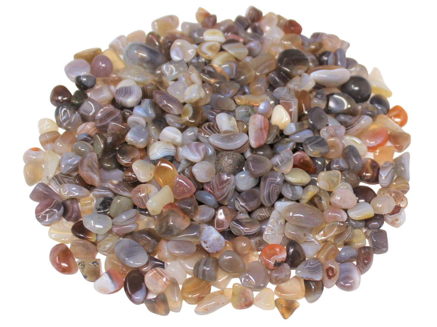 Botswana Agate Semi Tumbled Gemstone Mini Chips