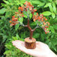 Carnelian Gem Tree With Wood Base