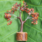 Carnelian Gem Tree With Wood Base