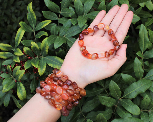 Carnelian Tumbled Gemstone Bracelet