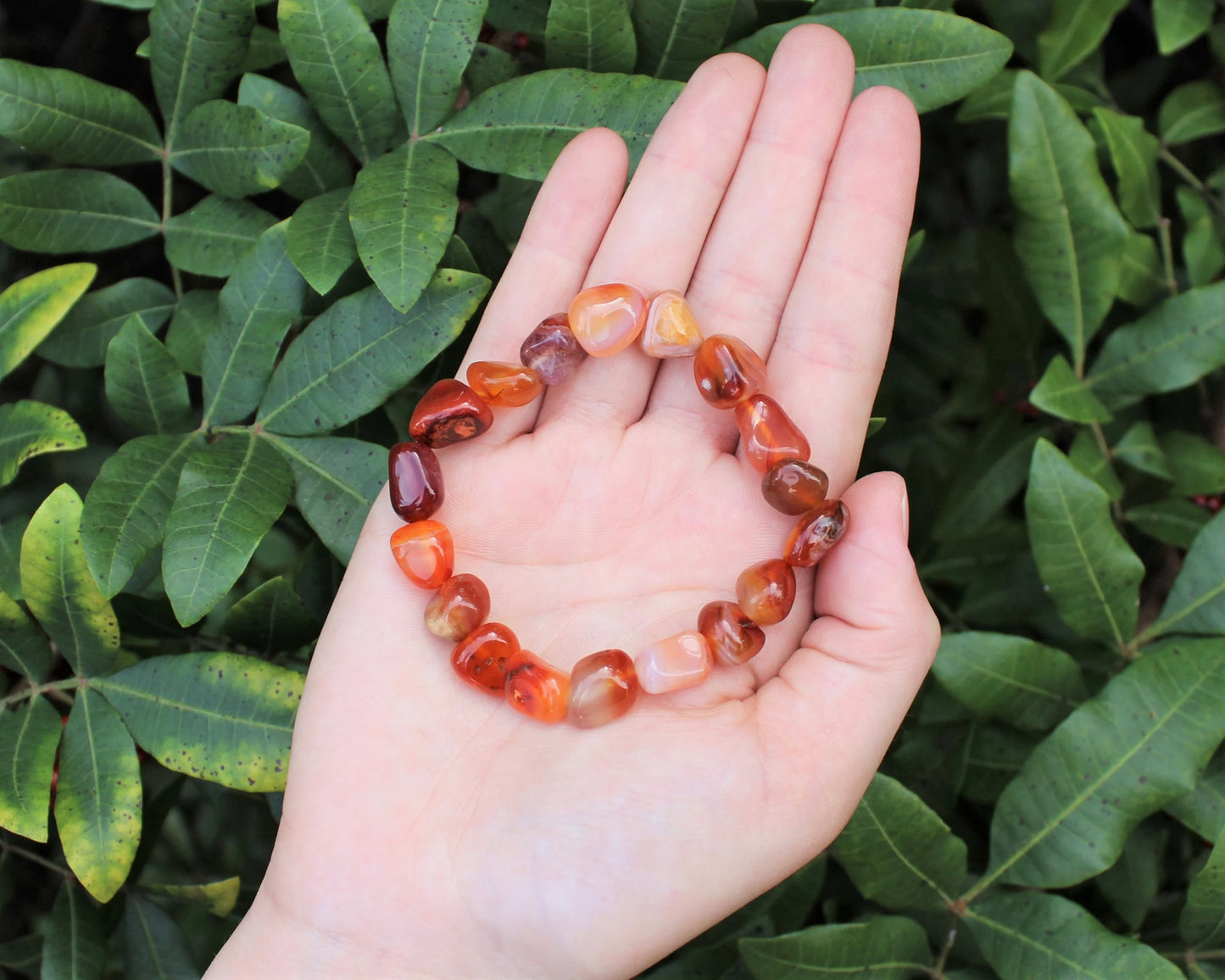 Carnelian Tumbled Gemstone Bracelet