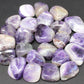 Chevron Amethyst Tumbled Stones