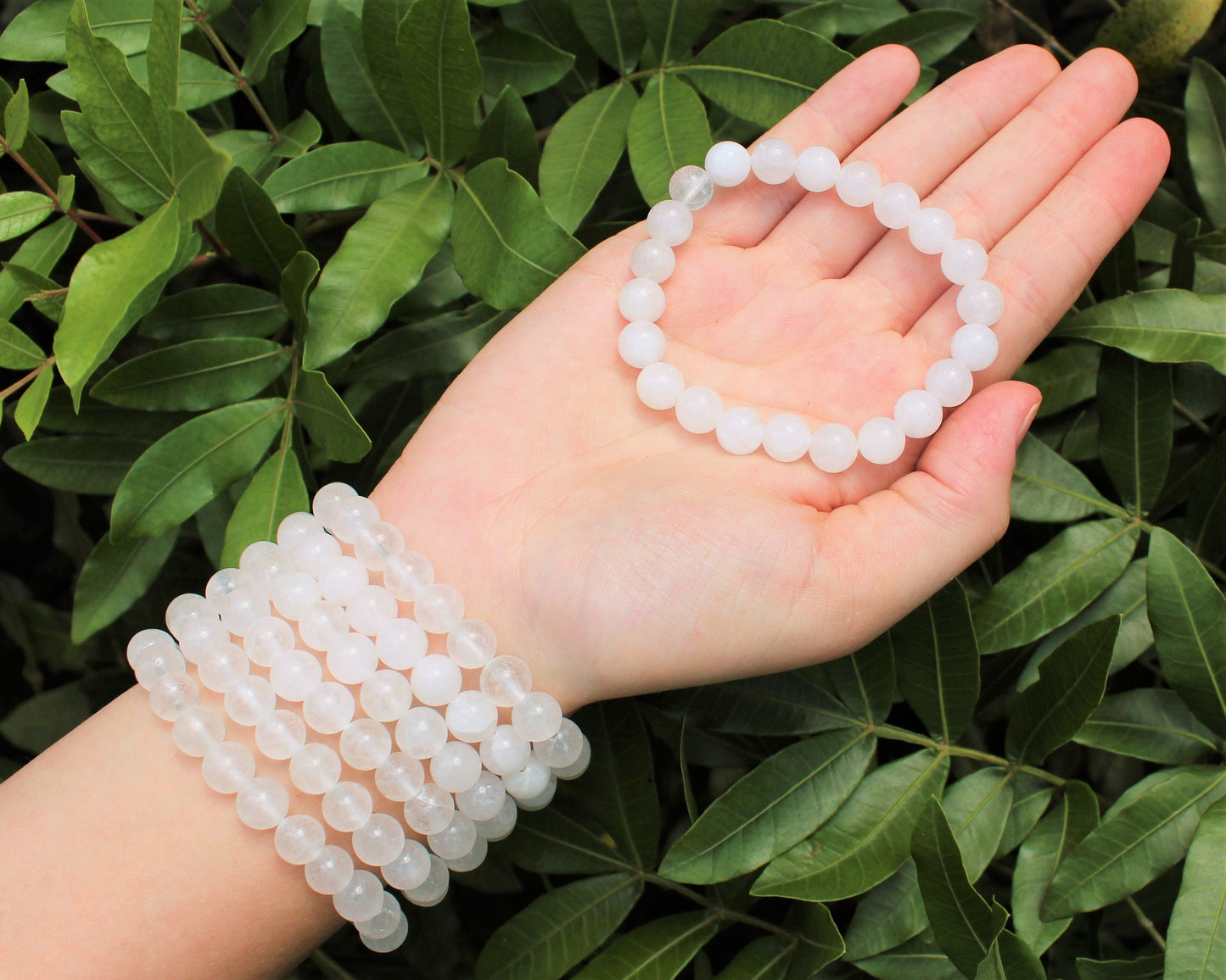 Clear Quartz Bracelet Round Crystals