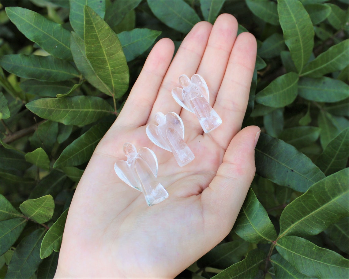 Clear Quartz Crystal Pocket Angel