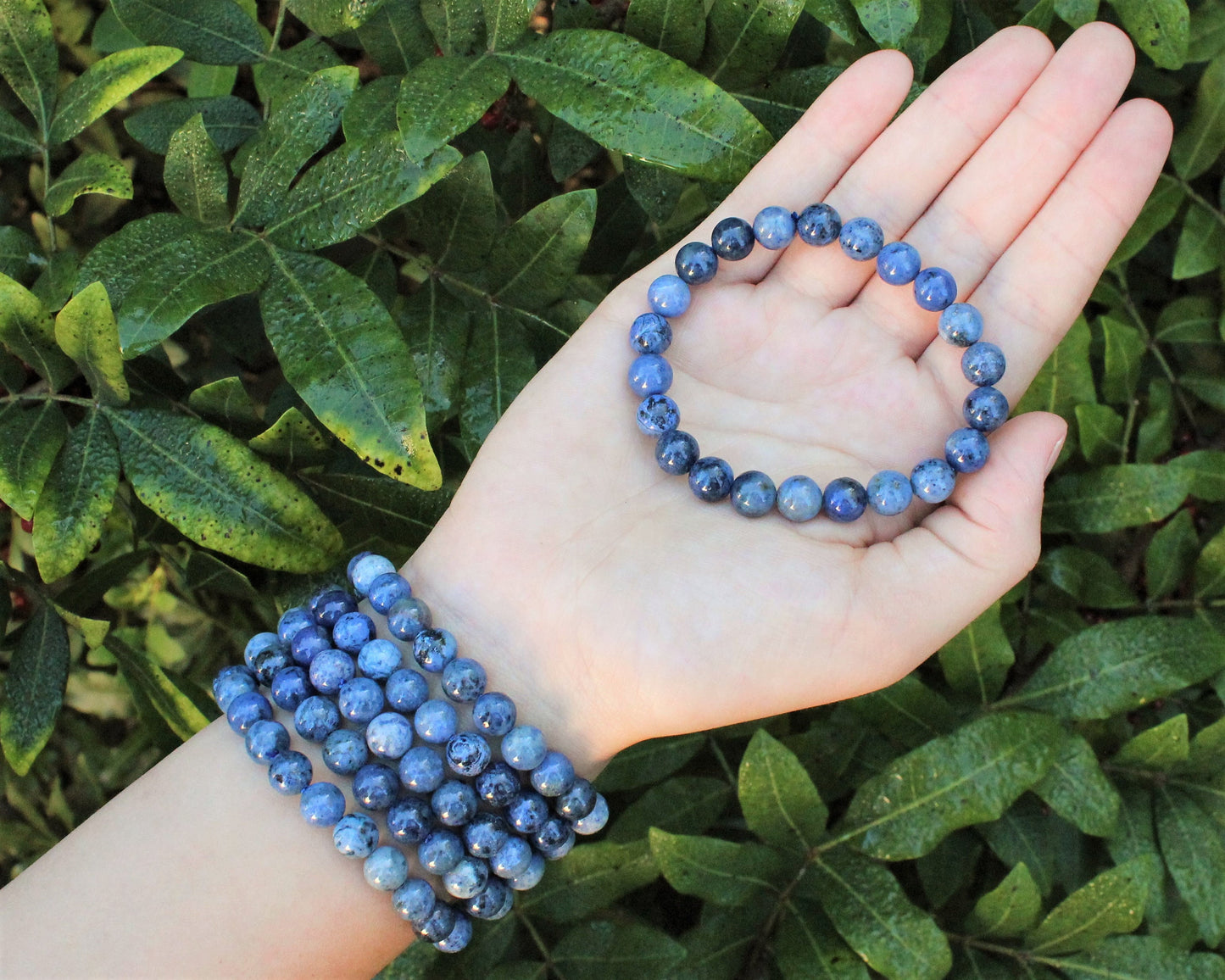 Dumortierite Bead Bracelet