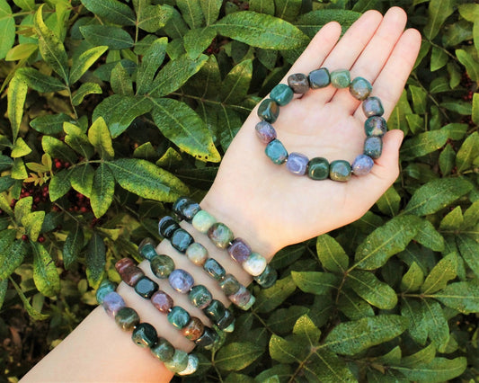 Fancy Jasper Tumbled Gemstone Bracelet