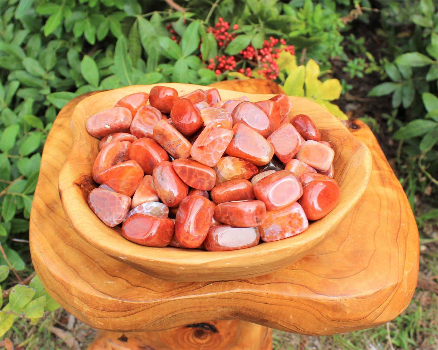 Fire Agate Tumbled Stones