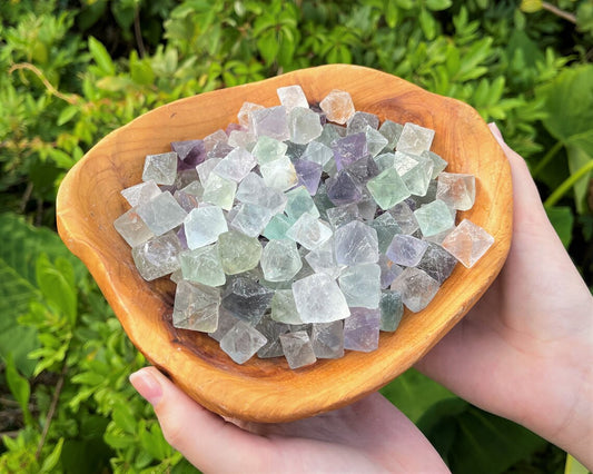 Fluorite Octahedron Natural Crystals