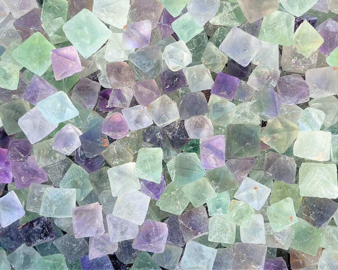 Fluorite Octahedron Natural Crystals