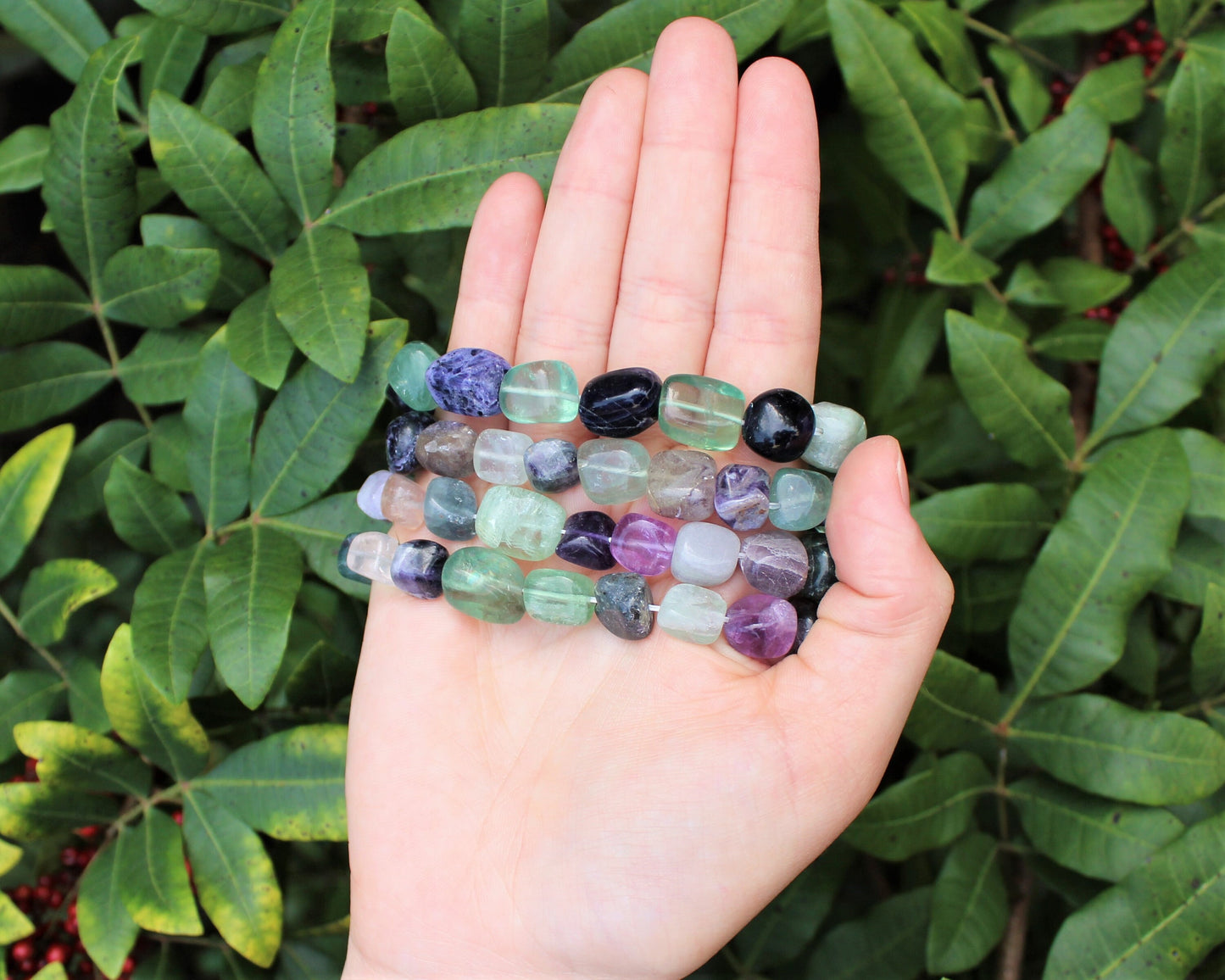 Fluorite Tumbled Gemstone Bracelet