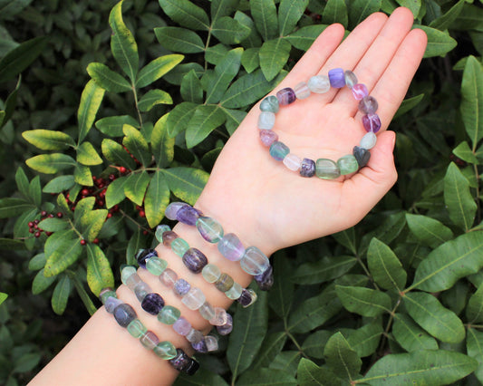 Fluorite Tumbled Gemstone Bracelet