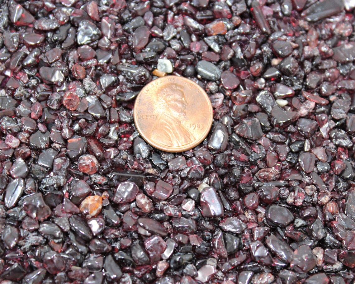 Garnet Semi Tumbled Gemstone Mini Chips