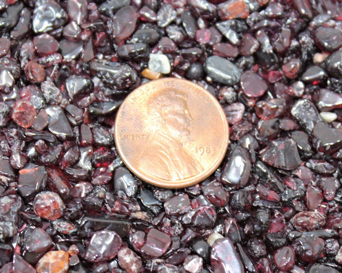Garnet Semi Tumbled Gemstone Mini Chips