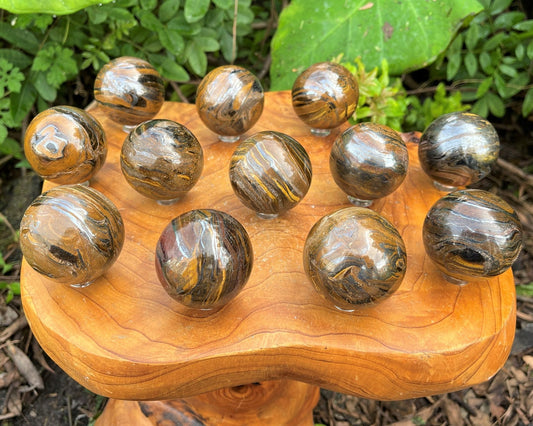 Tiger Iron Crystal Sphere With Stand