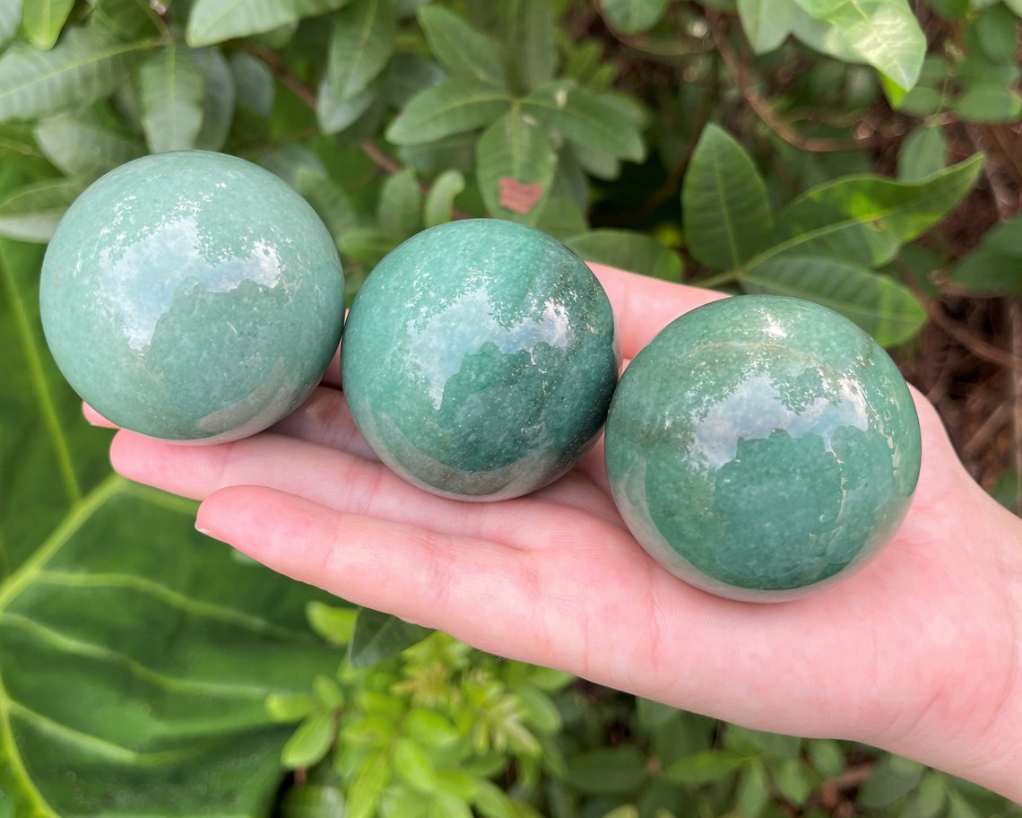 Aventurine Crystal Sphere With Stand