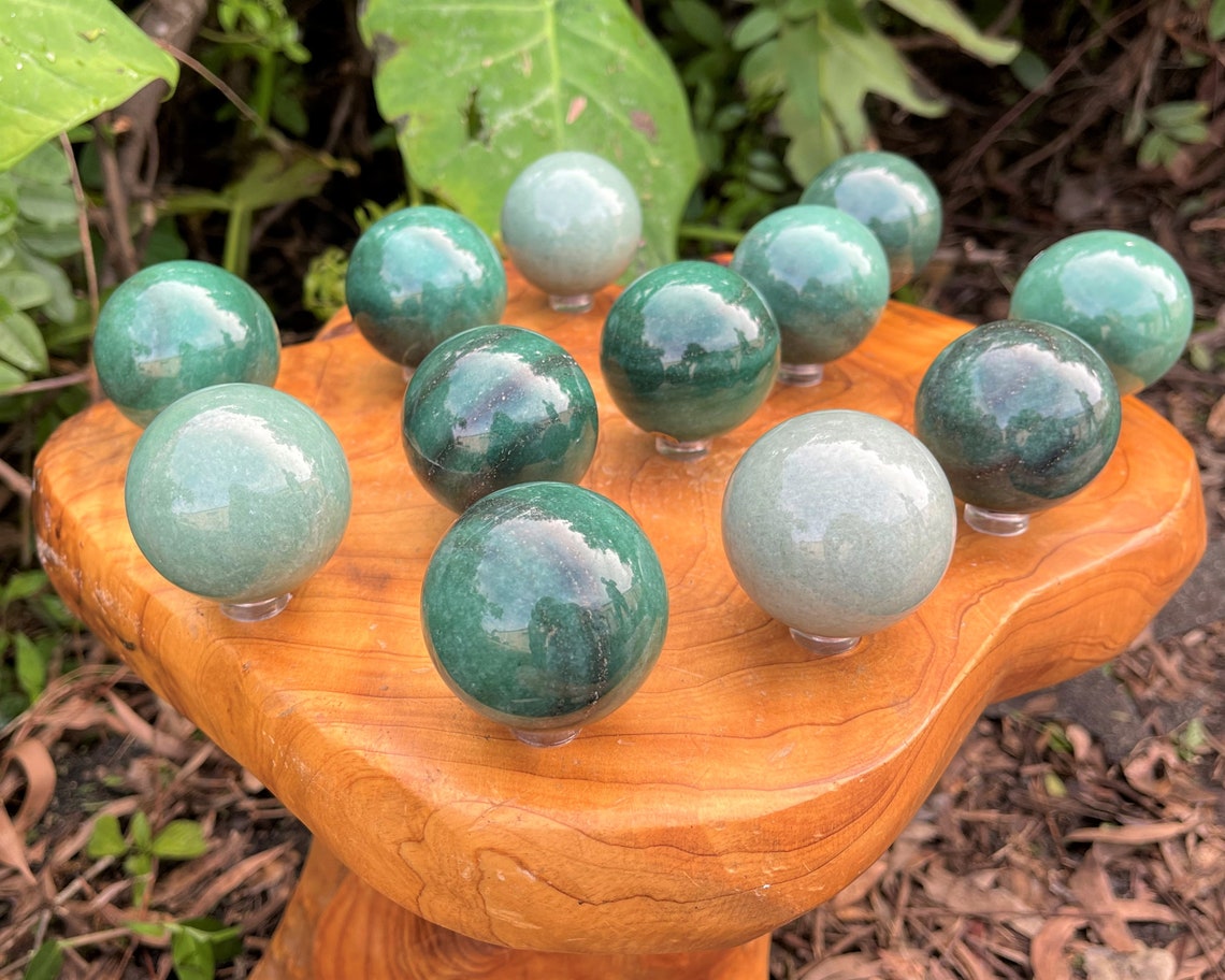 Aventurine Crystal Sphere With Stand