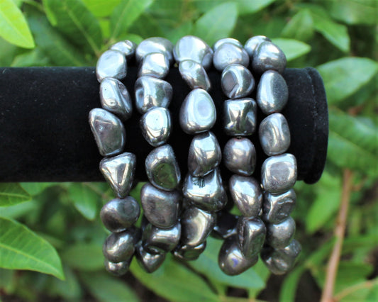 Hematite Tumbled Gemstone Bracelet