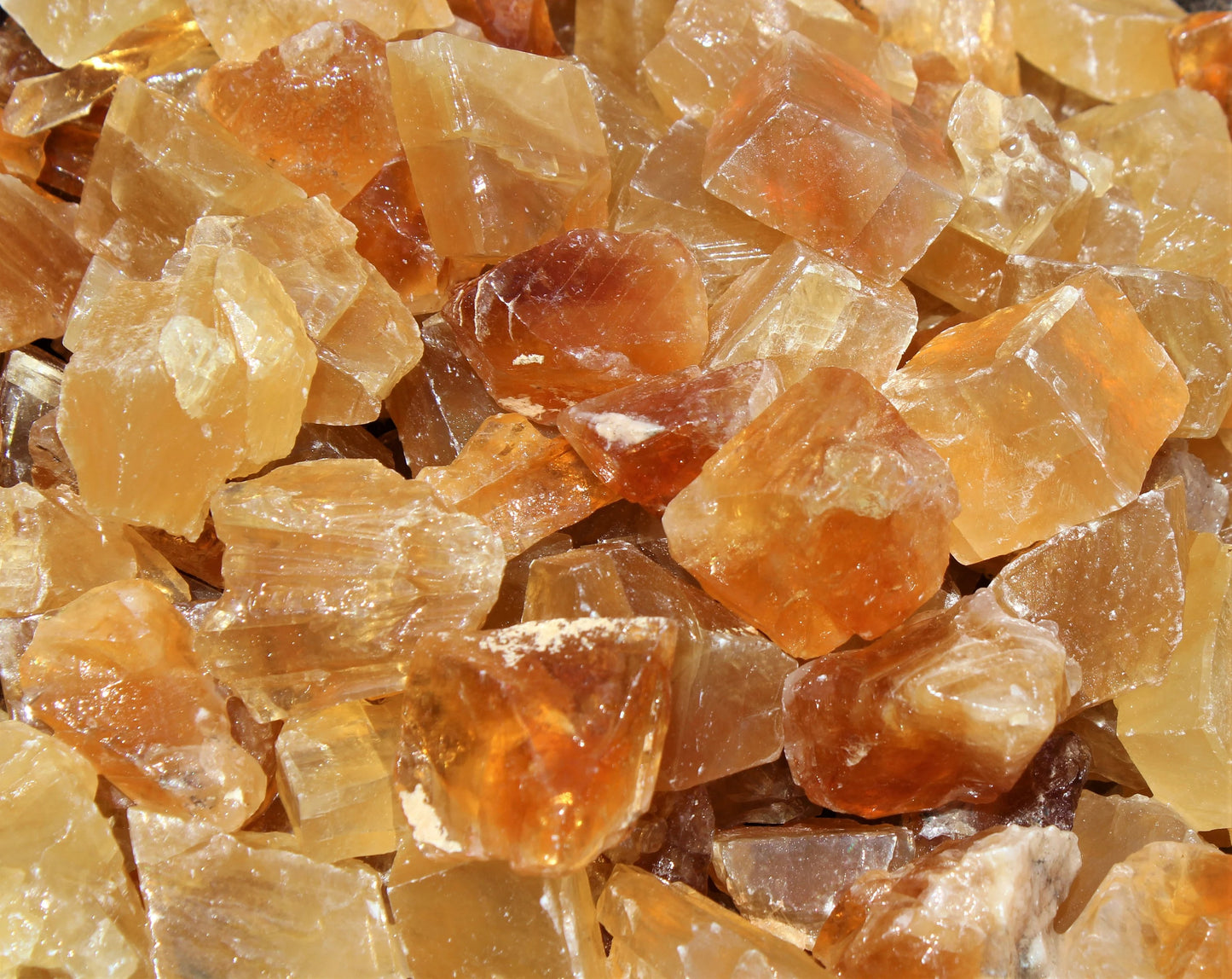 Honey Calcite Natural Rough Stones