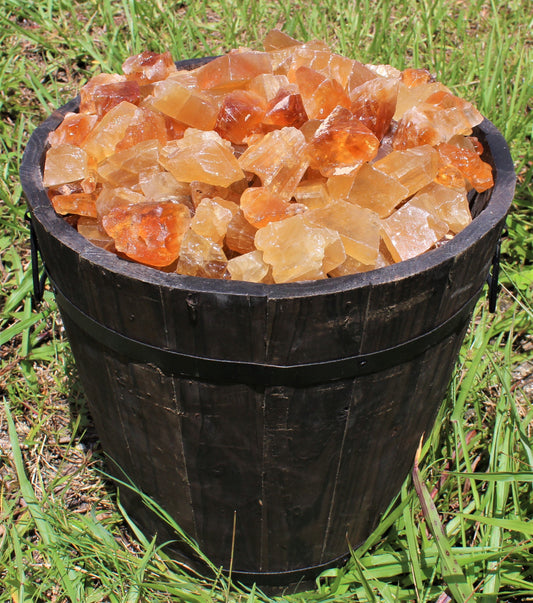 Honey Calcite Rough Natural Stones