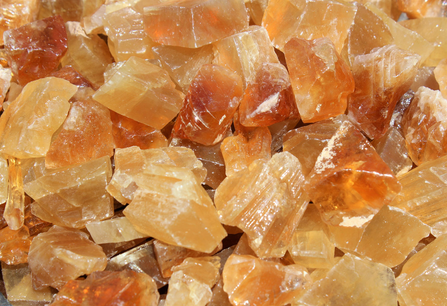 Honey Calcite Rough Natural Stones