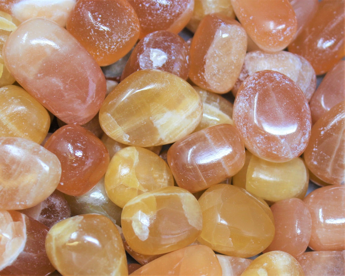 Honey Calcite Tumbled Stones