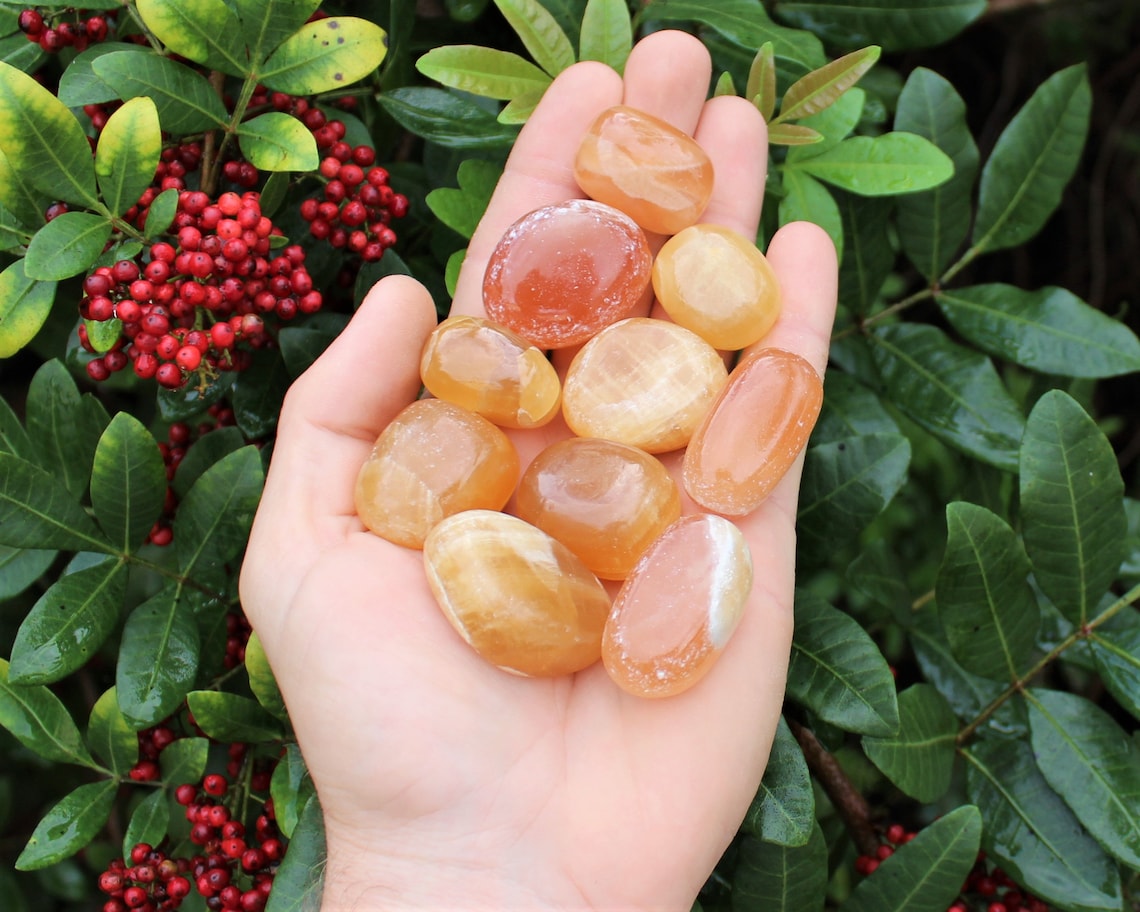 Honey Calcite Tumbled Stones