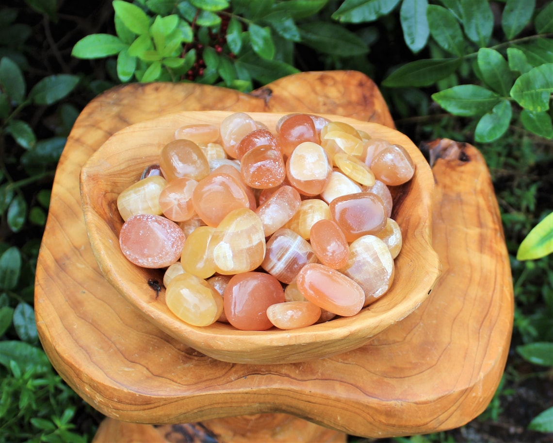 Honey Calcite Tumbled Stones