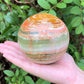 Huge Onyx Crystal Sphere With Stand