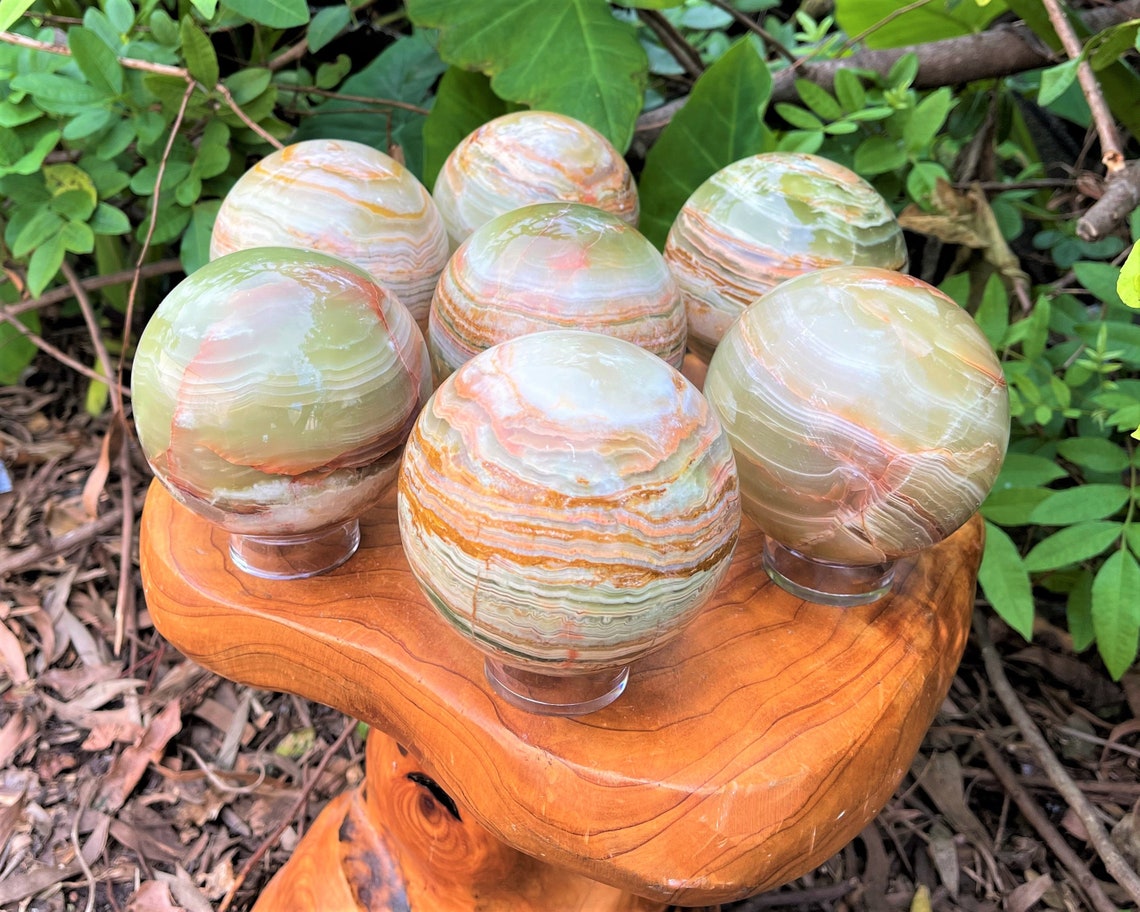 Huge Onyx Crystal Sphere With Stand