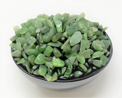 Jade Nephrite Semi Tumbled Gemstone Mini Chips