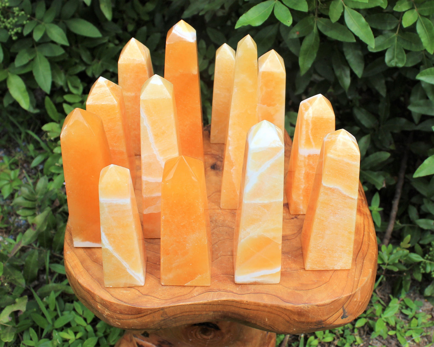 Jumbo Orange Calcite Obelisk