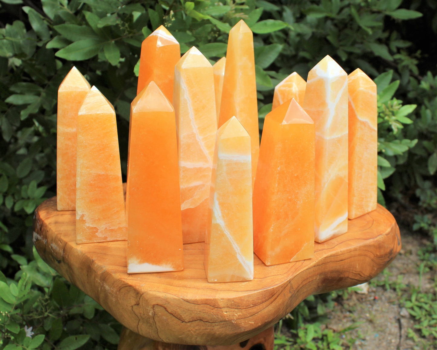 Jumbo Orange Calcite Obelisk