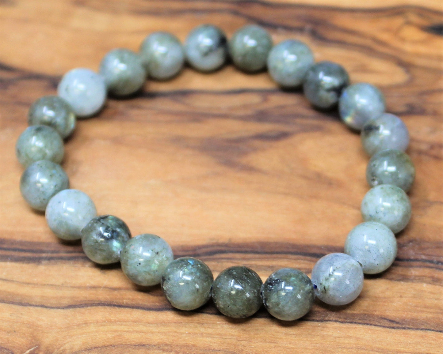 Labradorite Round Crystals Bead Bracelet