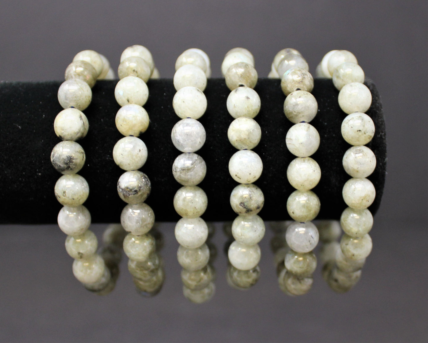Labradorite Round Crystals Bead Bracelet
