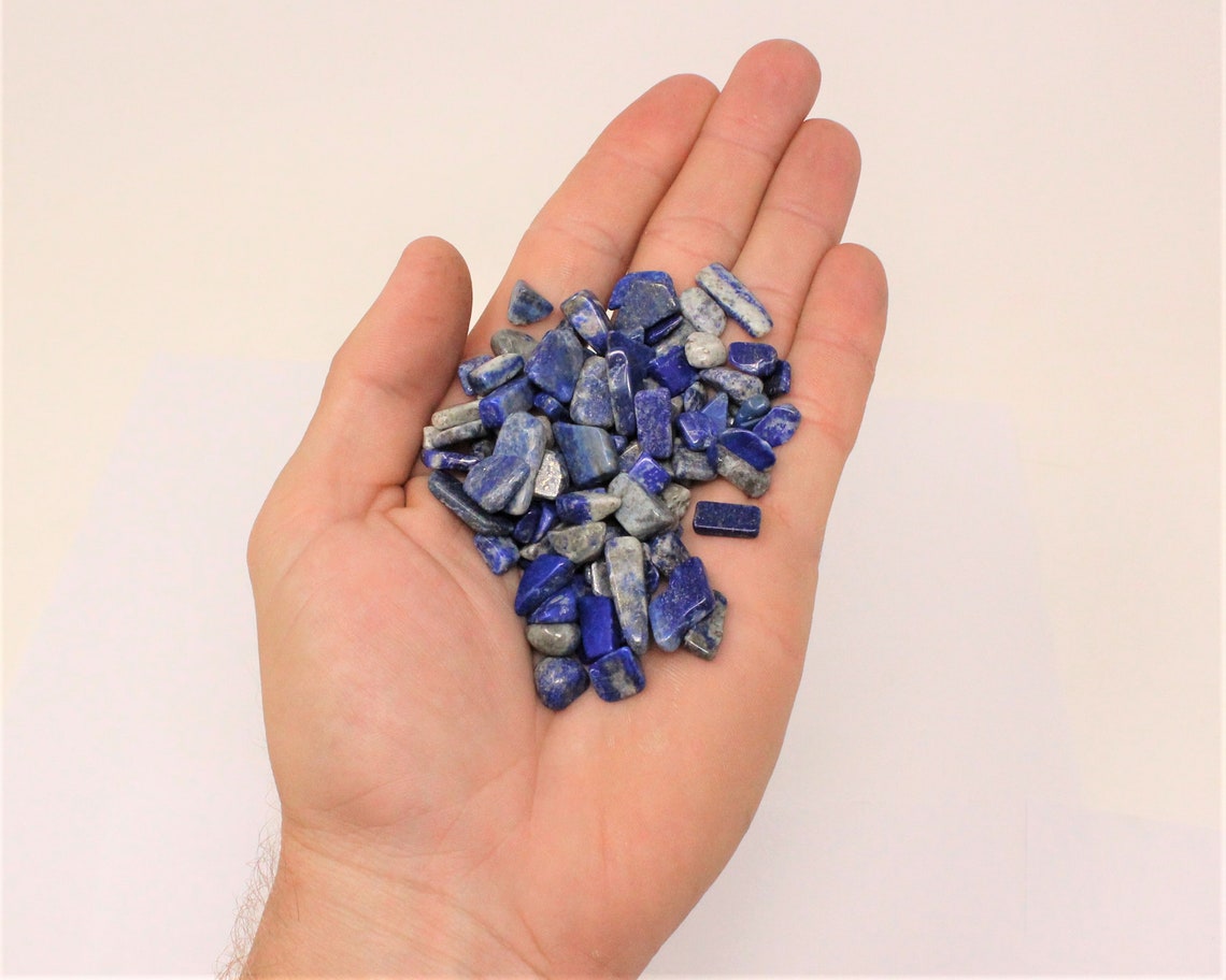 Lapis Semi Tumbled Gemstone Mini Chips