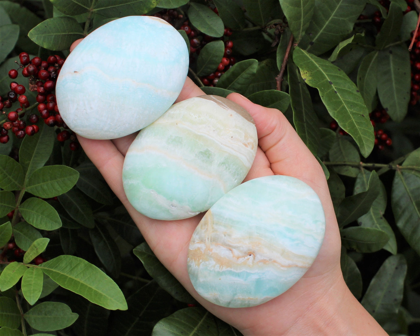 Large Caribbean Calcite Polished Stones