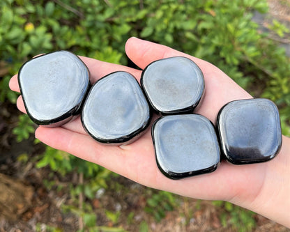 Large Magnetic Hematite Palm Stones