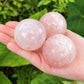 Large Rose Quartz Crystal Sphere With Stand