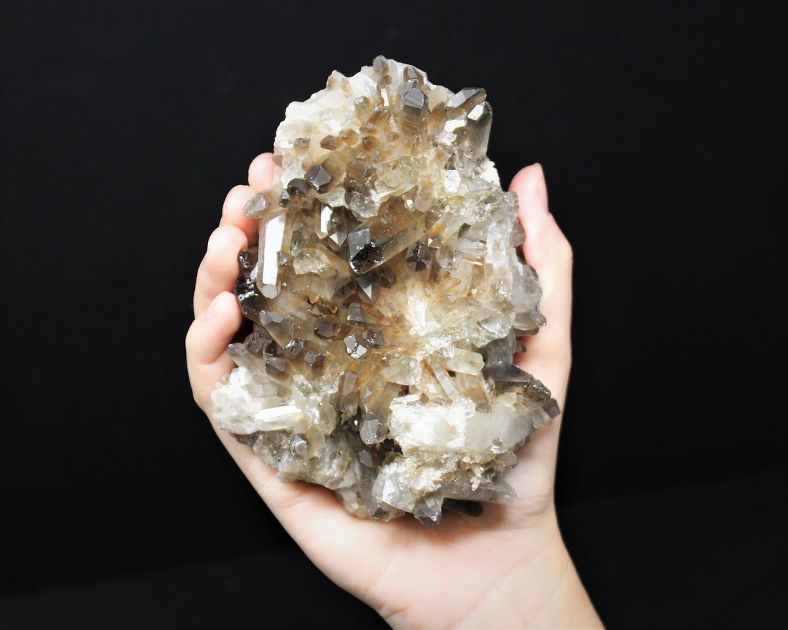 Large Smoky Quartz Clusters