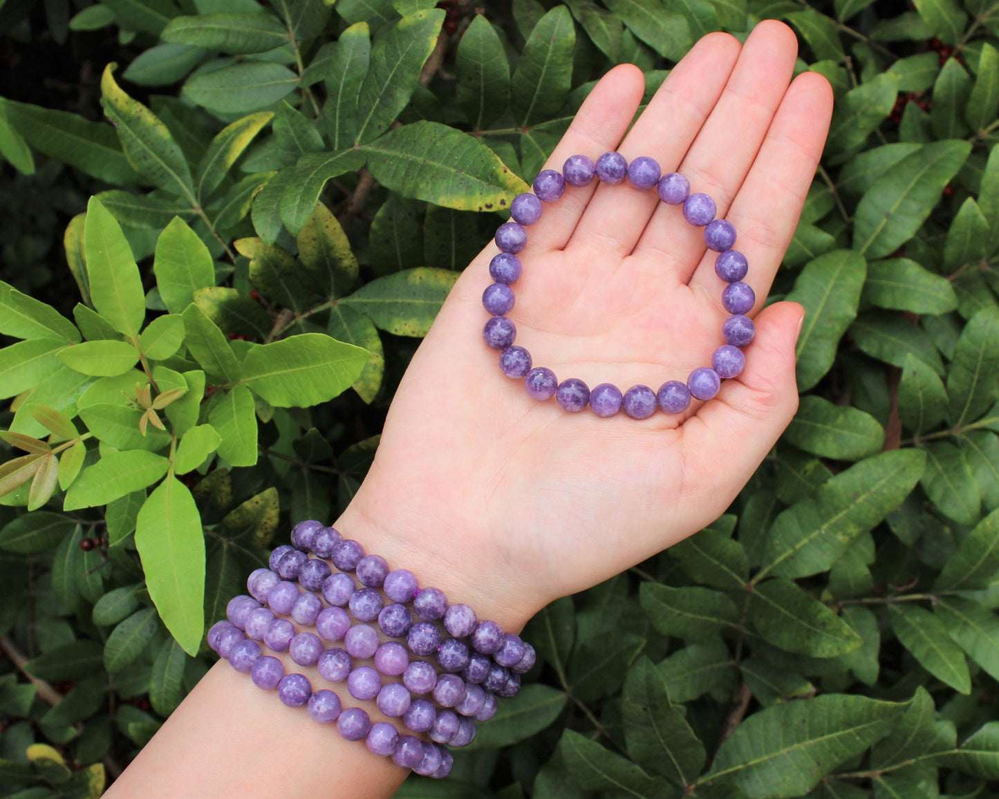 Lepidolite Bead Bracelet