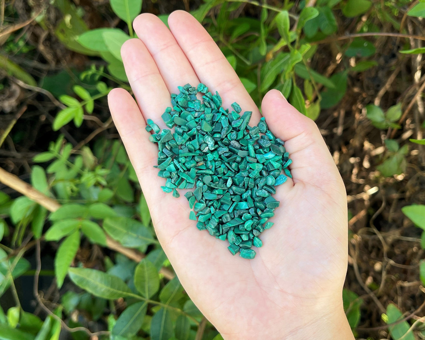 Malachite Semi Tumbled Gemstone