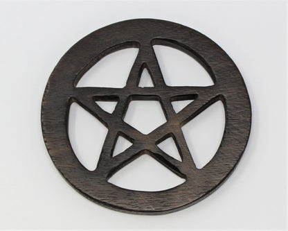 Wood Pentagram Altar Tile