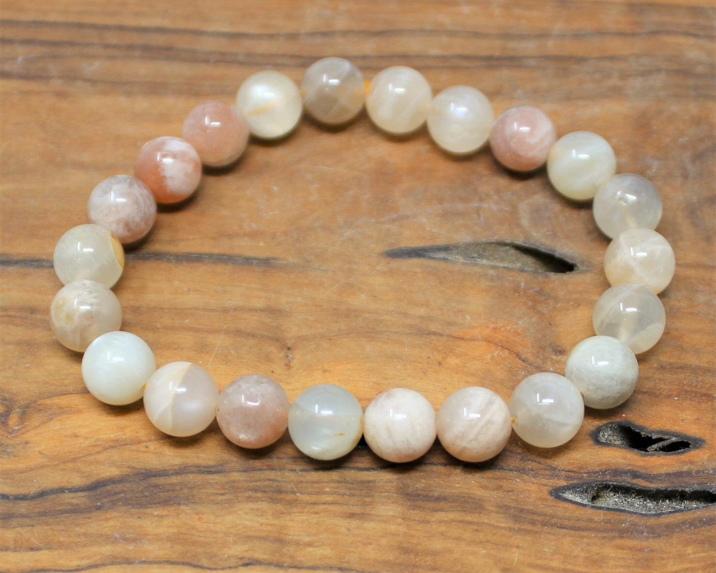 Moonstone Bead Bracelet