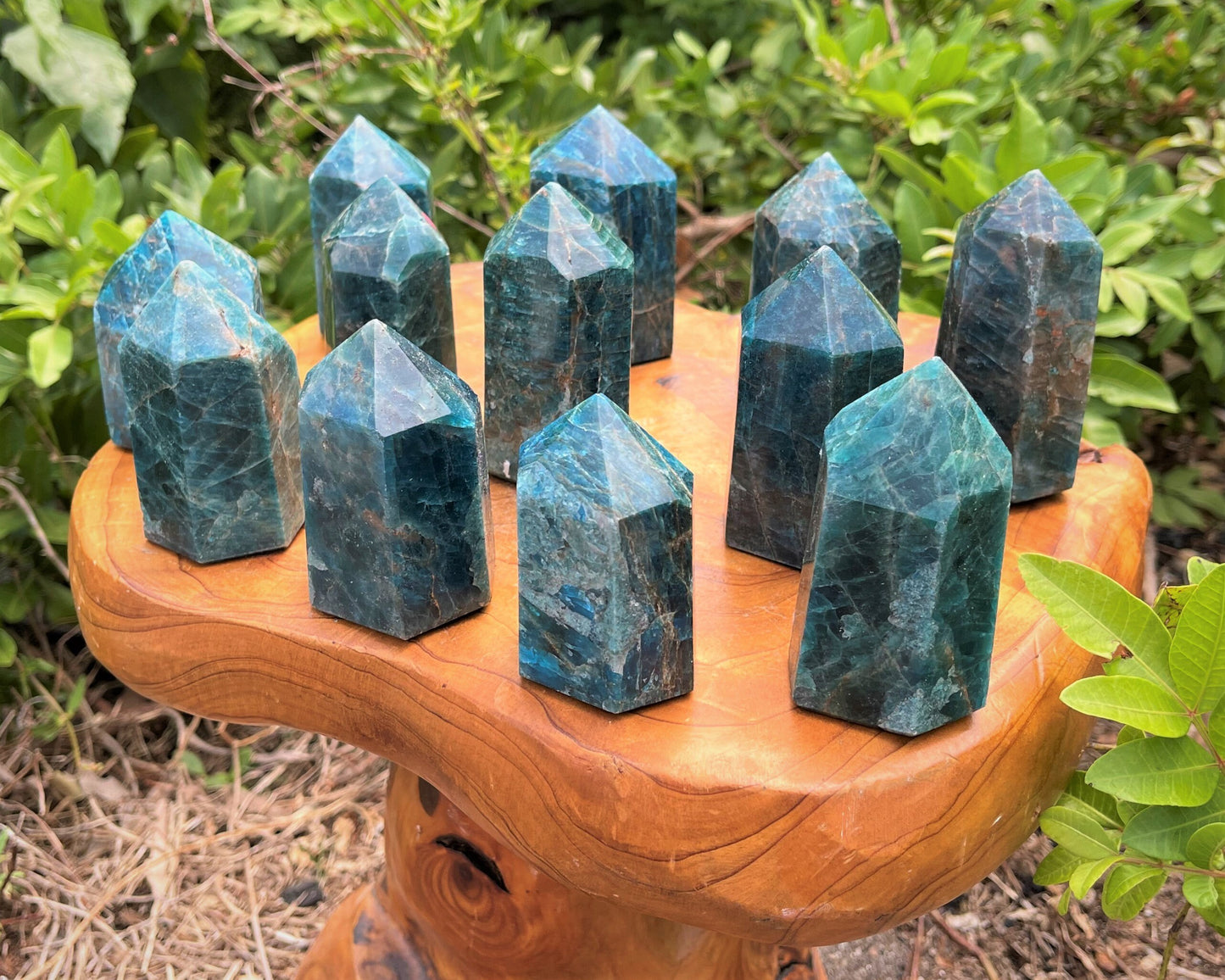 Natural Blue Apatite Obelisk