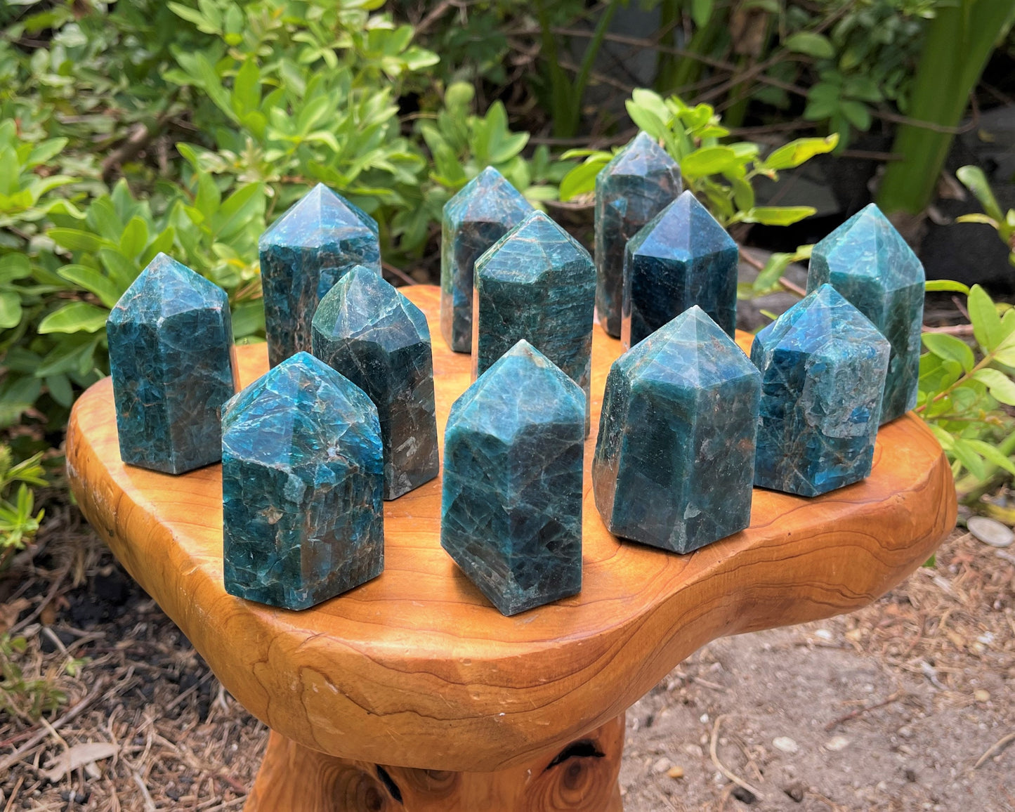 Natural Blue Apatite Obelisk