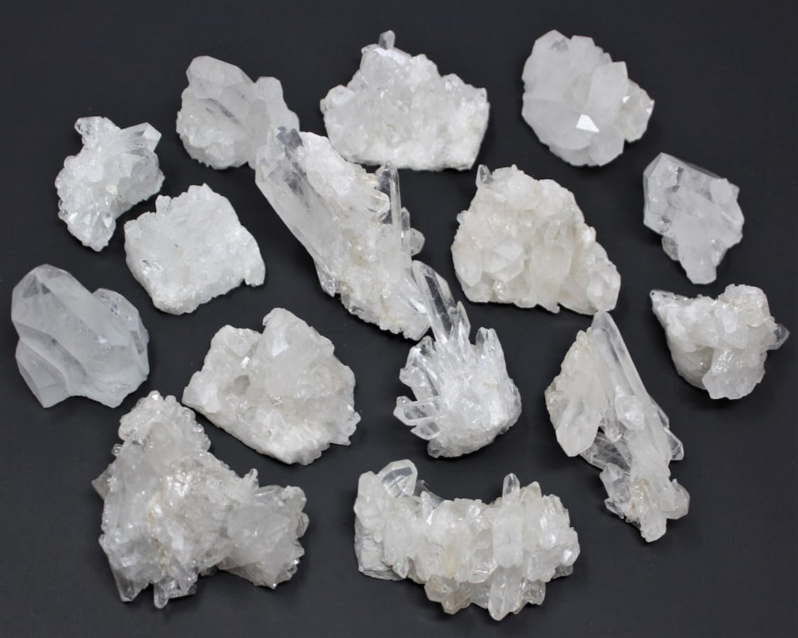 Natural Clear Quartz Crystal Clusters