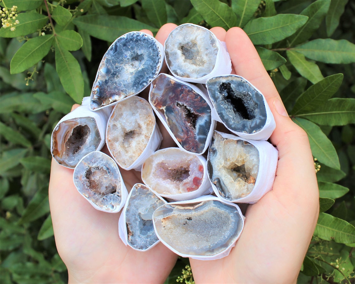 Natural Crystal Druzy Halves