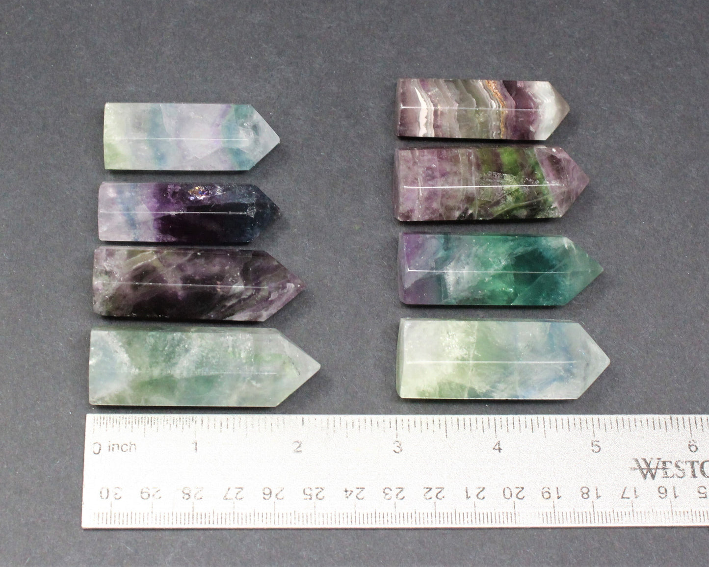 Natural Fluorite Crystal Hexagonal Point