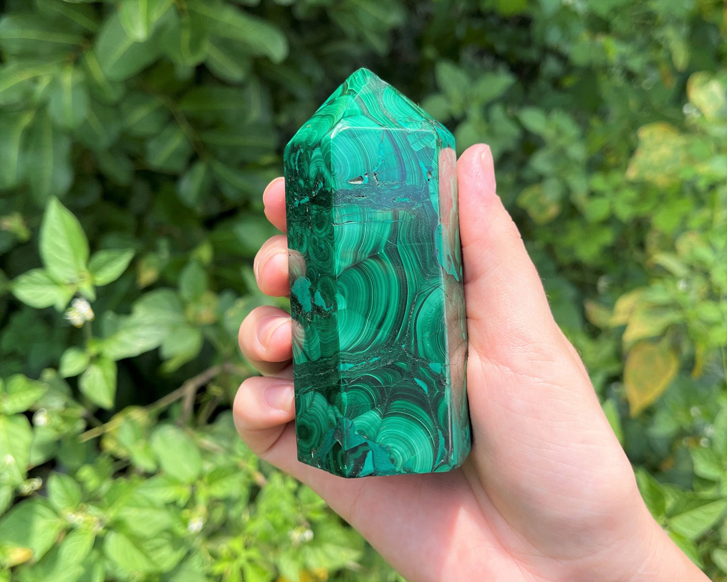 Natural Malachite Obelisk